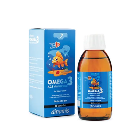Dinamis Omega 3 Sirup mit Vitaminen A-D-E | 150 ml