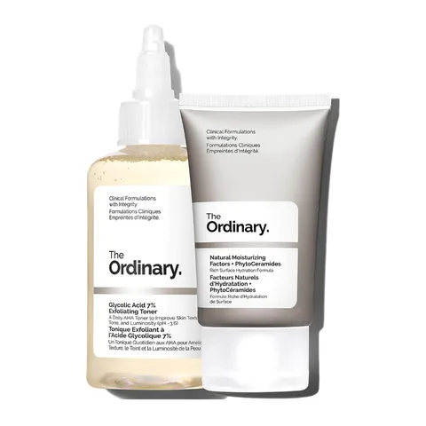 The Ordinary Glycolsäure Toner + Feuchtigkeitscreme Brillen Set
