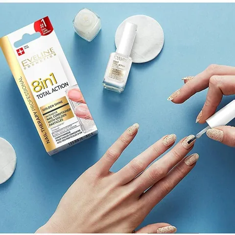 Интенсивный кондиционер для ногтей 8 в 1 Золотое сияние 12 мл от Eveline Cosmetics