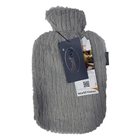 Fashy Thermofor Covered Fur Hot Water Bottle - Gray 2 l