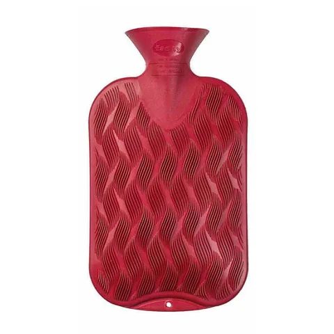 Fashy Thermofor Red Wave Pattern Hot Water Bottle 2 l