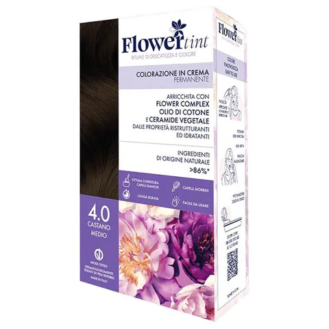 Краска для волос Flowertint 4.0 средний коричневый