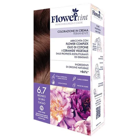 Краска для волос Flowertint 6.7 Темный Какао Блондин
