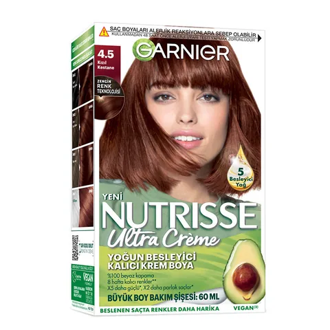 Garnier صبغة شعر غارنييه نوتريس ألترا كريم المغذية المكثفة كستنائي أحمر