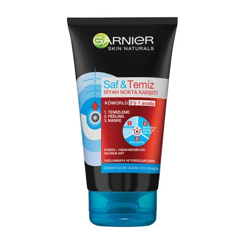 Garnier Pure & Clean Aktivkohle Mitesserentferner 3-in-1 150ml