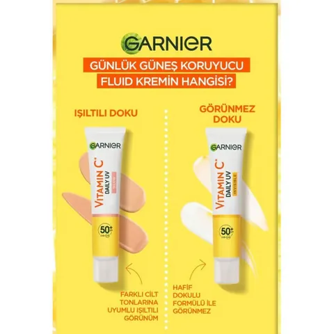 Garnier غارنييه فيتامين سي اليومي غير مرئي بعامل حماية من الأشعة فوق البنفسجية 50، 40 مل