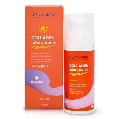 Gnr Collagen Sonnencreme SPF 50 für fettige Haut - 50ml