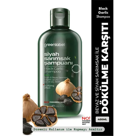 Greenlabel 2 in 1 Knoblauch Shampoo - Weiß &amp; Schwarz, 400ml