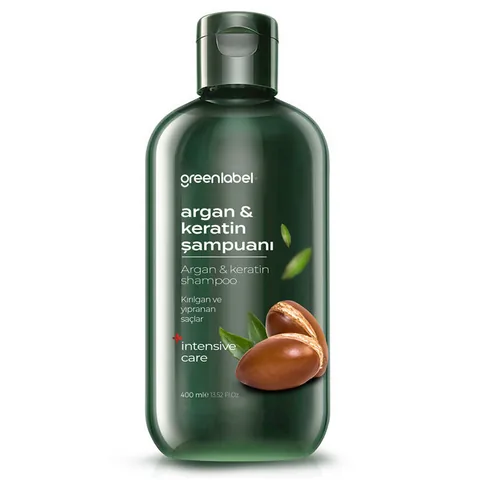 Шампунь с аргановым маслом и кератином Greenlabel 400 мл