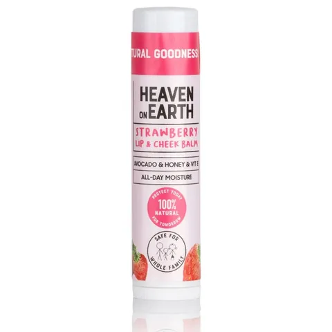 Heaven on Earth 100% Natural and Organic Ingredients Lip Balm 5 gr - Strawberry Cheek Balm
