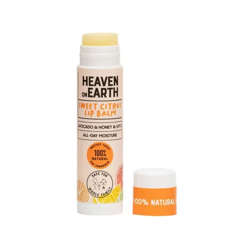 Heaven On Earth مرطب شفاه هيفن أون إيرث ١٠٠٪ طبيعي وعضوي ٥ غرام بنكهة الحمضيات الحلوة
