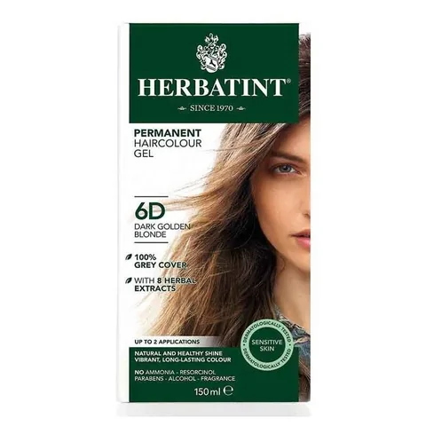 Краска для волос Herbatint 6D Темный Золотистый Блондин