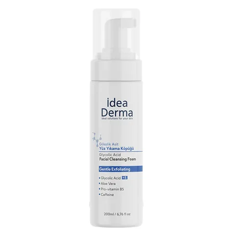 Idea Derma Glykol-Säure Gesichtsreinigungs-Schaum – 200ml