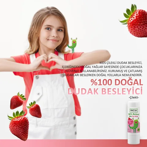 Incia Naturaler Kinder Lippenbalsam - 100% Bio, 6g