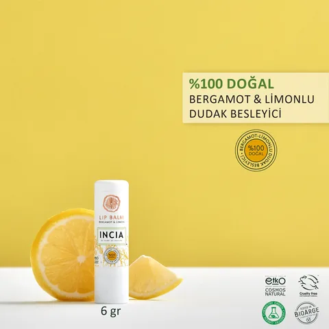 INCIA Bergamot & Lemon Natural Lip Nourisher 6g