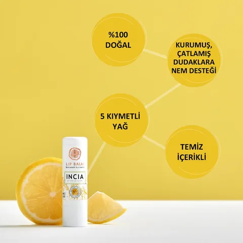 INCIA Bergamot & Lemon Natural Lip Nourisher 6g