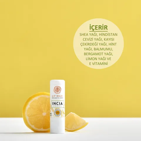 INCIA Bergamot & Lemon Natural Lip Nourisher 6g