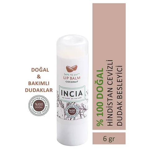 INCIA Kokos Lippenbalsam 6g - Natürliche feuchtigkeitsspendende Pflege