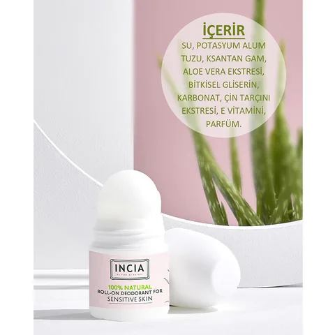 INCIA Natural Roll-On Deodorant For Sensitive Skin 50 ml