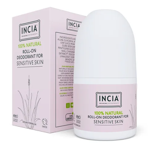 INCIA Natural Roll-On Deodorant For Sensitive Skin 50 ml