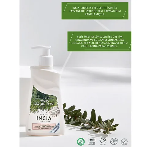 INCIA Olivenöl Flüssigseife für empfindliche Haut - 250 ml