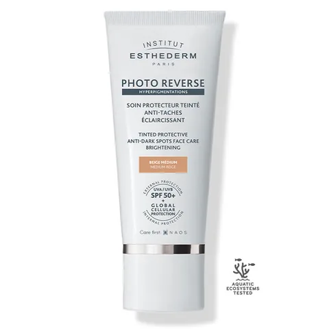 Institut Esthederm Photo Reverse SPF50+ Тонирующий солнцезащитный крем 50 мл - Средний бежевый