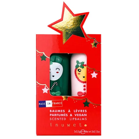 Inuwet Star-shaped 2-pack Lip Balm Set - Mango and Cotton Candy