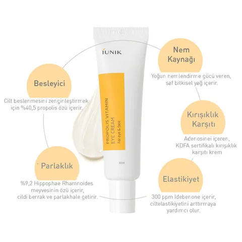 Iunik Propolis Vitamin Eye Contour And Face Cream 30 ml