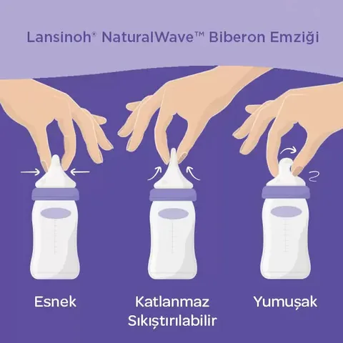 Lansinoh Natural Wave Sauger für gesundes Füttern