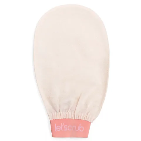 Letscrub 100% Seiden-Badewaschhandschuh - Ecru 15x26 cm