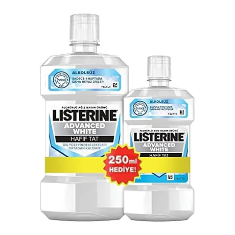 Listerine Advanced White Mild Taste 500 ml + 250 ml GIFT
