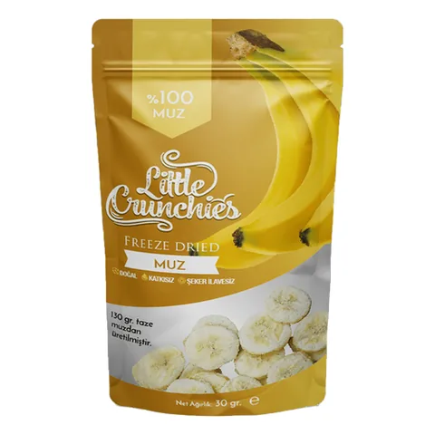 Kleine Crunchies gefriergetrocknete Bananensnacks - 30g