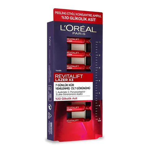 أمبولات تقشير لوريال باريس ليزر X3 7 قطع × 1 مل L'Oreal Paris