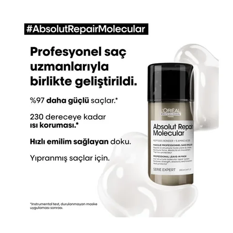 Loreal Professionnel Absolut Repair Molecular Mask for Damaged Hair 50 ml