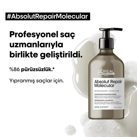 Loreal Professionnel Absolut Repair Molecular For Damaged Hair Shampoo 500 ml