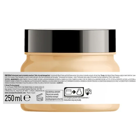 L'Oreal Paris قناع لوريال بروفيشنال أبسولوت ريبير للشعر التالف 250 مل