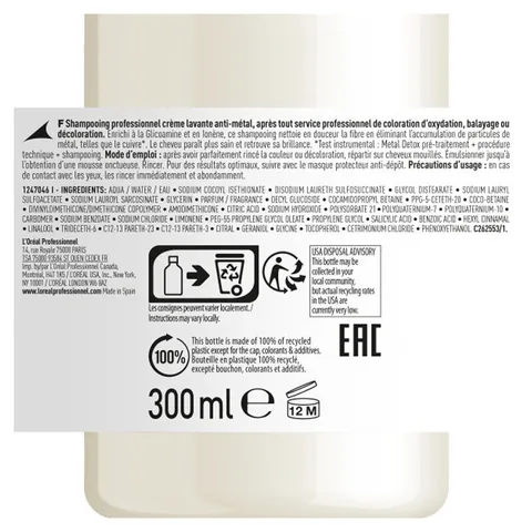 Loreal Professionnel Metal Detox Purifying Shampoo For Treated and Damaged Hair 500 ml