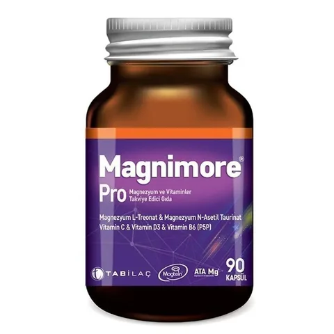 Magnimore Pro Magnesium + Vitamine Nahrungsergänzung - 90 Kapseln