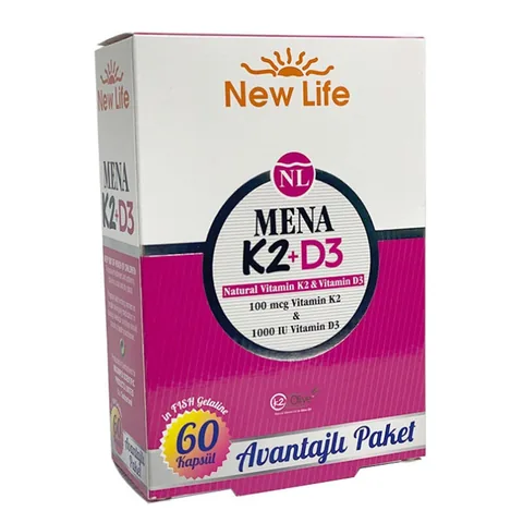 Новая Жизнь Мена K2+D3 пищевая добавка 60 капсул