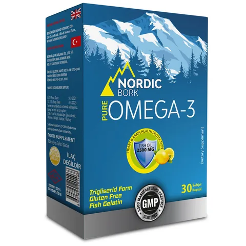 Биологически активная добавка Nordic Bork с Омега-3 30 капсул