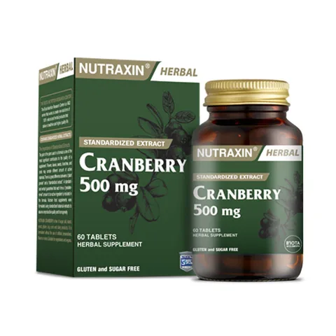 Nutraxin نيوتراكسين كرانبيري ٥٠٠ مجم ٦٠ قرصًا مكملًا عشبيًا