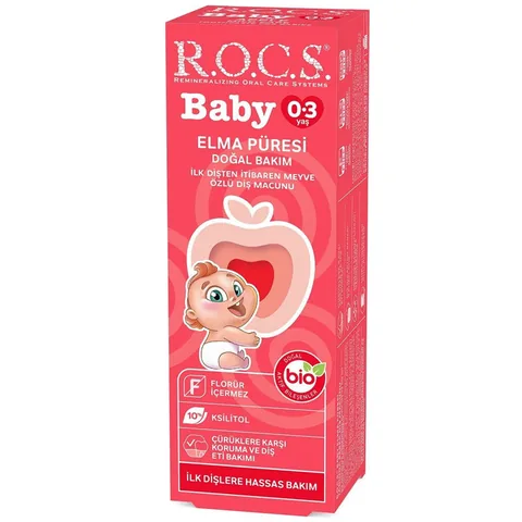 Зубная паста Rocs Baby со вкусом яблочного пюре для детей 0-3 лет 35 мл