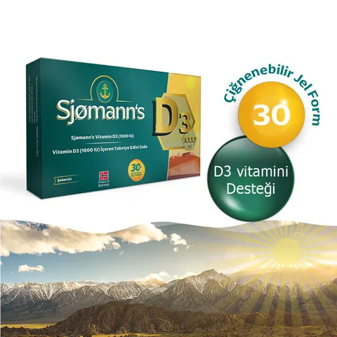 Sjomann's Kautabletten Vitamin D3 1000 IE - 30 Gelkapseln