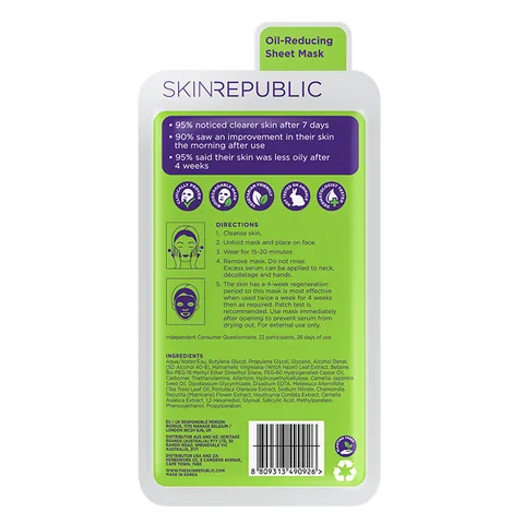 Skin Republic قناع الوجه سكين ريبابليك للبقع والعيوب، 25 مل