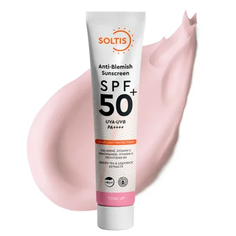Soltis Pink Sonnencreme 50ml - Ton ausgleichend &amp; Anti-Flecken