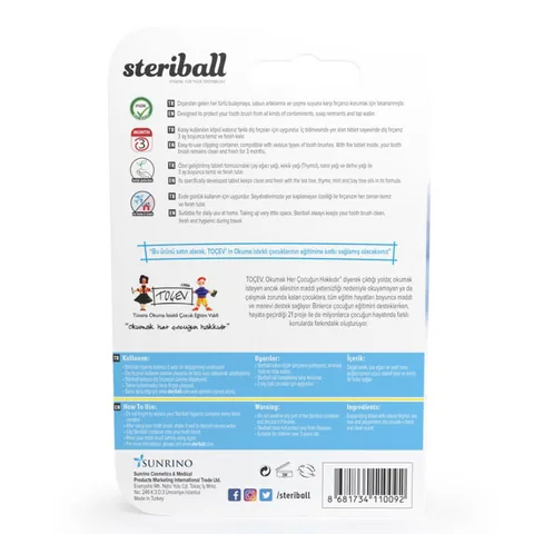 Контейнер для защиты зубной щетки Steriball гигиеничный - мужской