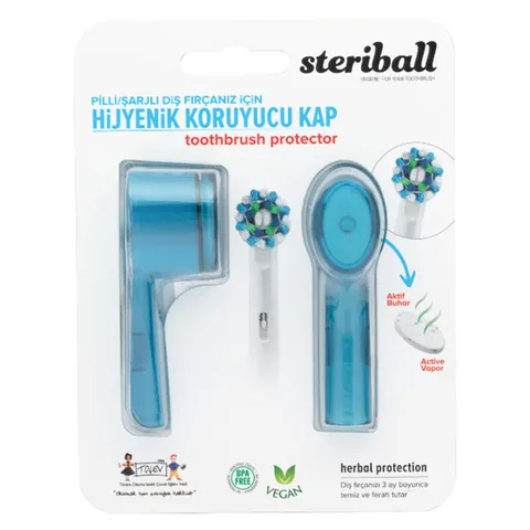 Контейнер для гигиенических зубных щеток Steriball для батарейных или перезаряжаемых зубных щеток - синий