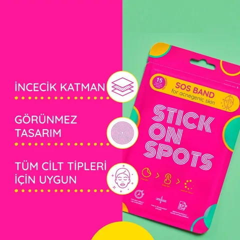 Stick On Spots شريط صلصة لاصق للبقع، 15 قطعة
