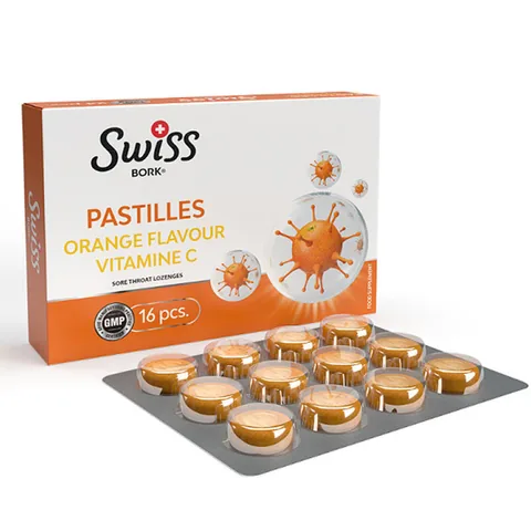 Swiss Bork Orange and Vitamin C Lozenge 16 pcs