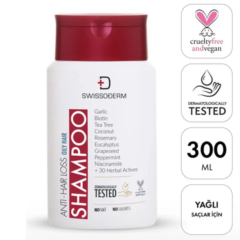Swissoderm شامبو سويسوديرم المضاد لتساقط الشعر 300 مل للشعر الدهني